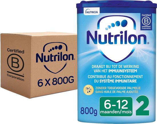 Nutrilon 2 - Opvolgmelk Baby 6-12 maanden - Babymelk in Poeder voor Flesvoeding - 6 x 800g