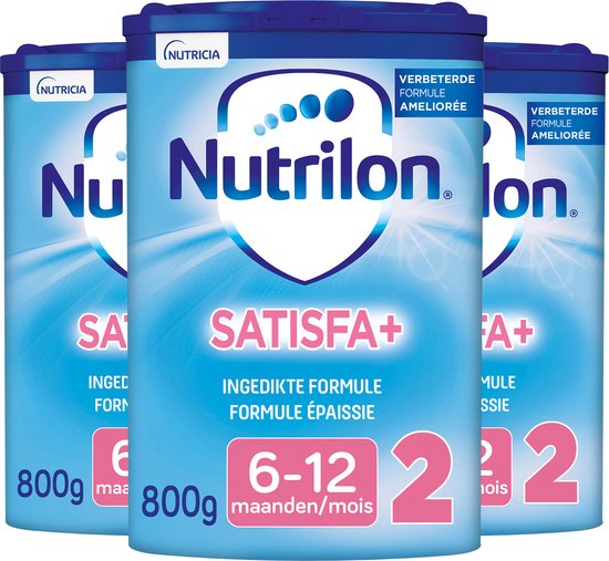 Nutrilon 2 Satisfa+ - Baby melkpoeder vanaf 6 maanden - Voor extra verzadiging - 3 stuks van Merkloos