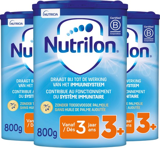 Nutrilon 3+ Groeimelk - Peuter melkpoeder vanaf 3 jaar - Voor gezonde groei - 3 stuks van Merkloos