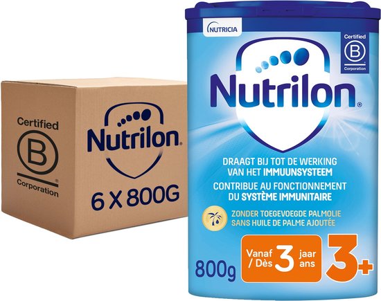 Nutrilon 3+ Groeimelk - Peuter melkpoeder vanaf 3 jaar - Voor gezonde groei - 6 stuks van Merkloos