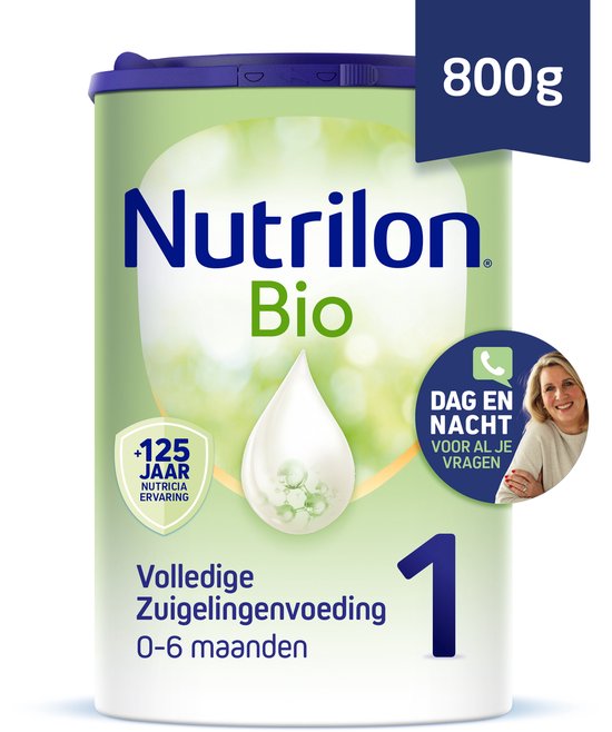 Nutrilon Bio 1  - Volledige Zuigelingenvoeding 0-6 Maanden  - 800g - IE-ORG-02 van Merkloos