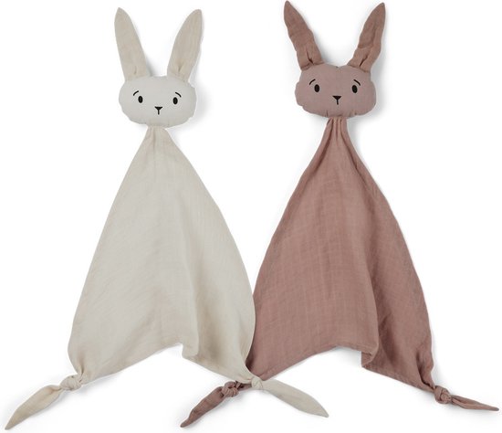 Nuuroo - Ado Hugging Cloth 2-pack - Creme / Rose van nuuroo