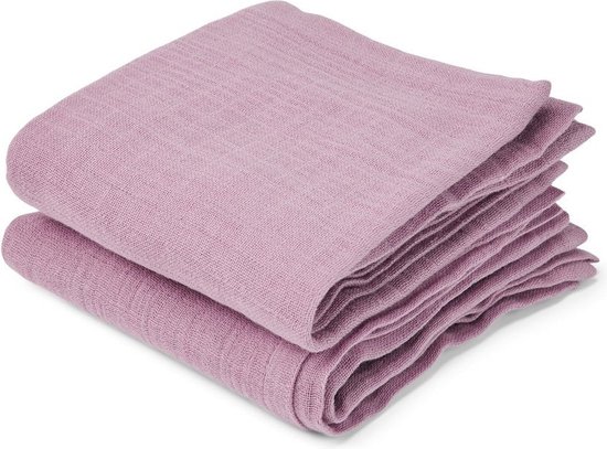 NUUROO Bao muslin diapers Solid Woodrose, 2 pcs van Merkloos