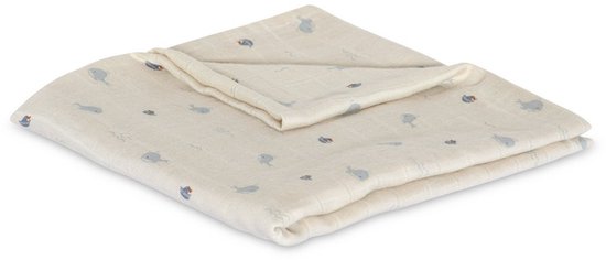 Nuuroo inbakerdoek bamboe 2 st. dolfijn design van Merkloos