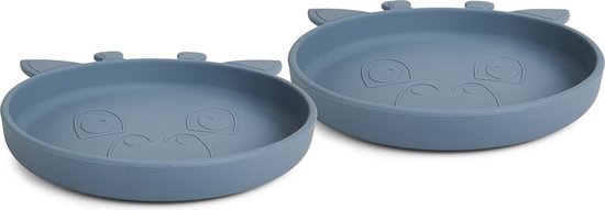 Nuuroo - Siliconen kinderbord Akila giraf anti slip  2 stuks - bearing sea van Nuuroo