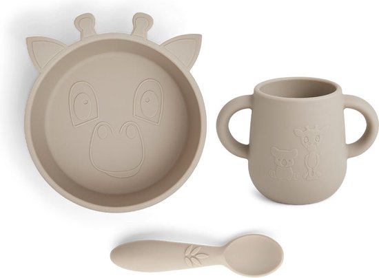 Nuuroo Siliconen Serviesset Giraf Ebba Set Van 3 van Nuuroo