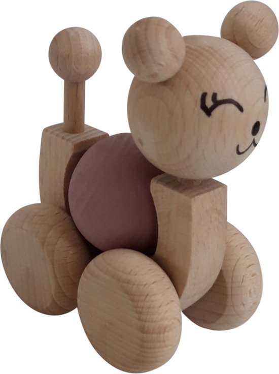 O That - Houten Speelgoed - Beer met bal van Hess Holzspielzeug