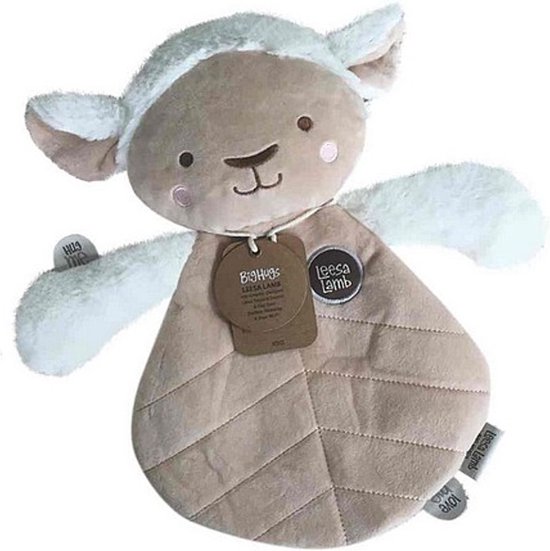 OB Designs knuffeldoek lammetje Leesa wit 31x20cm van O.B. Designs