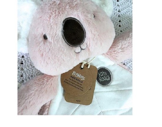 O.B. Designs - Koala Kate Knuffeldoek - roze wit van O.B. Designs