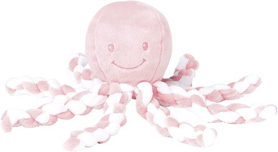 Octopus Knuffel - Baby Knuffel Octopus - Veilig Gevoel Baby - Navelstreng Tentakels - 23 cm - Roze/Wit