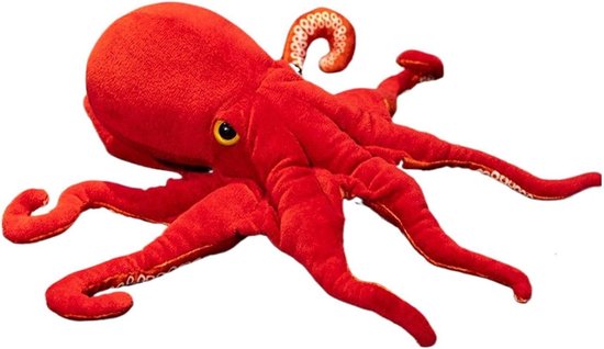 Octopus Knuffel - Zeedier Pluche - Kinderkamer Decoratie - Realistisch Ontwerp - 40 cm - Blauw