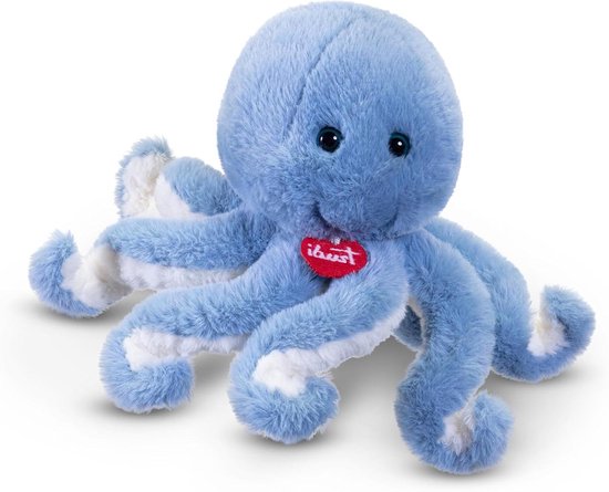 Octopus Pluche - Knuffel Octopus - Cadeau Geven - Sealife Educatief Project - 11 x 24 x 11 cm - Lichtblauw