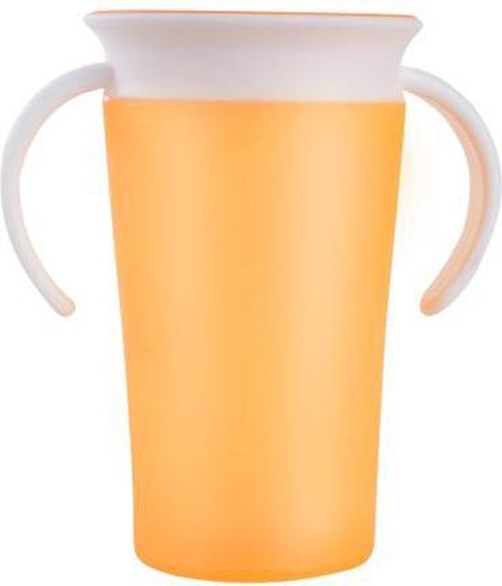 Oefenbeker - oranje | Antilek beker | Drinkbeker | Handige handvaten van Munchkin