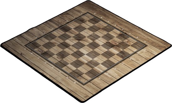 Offline - Speelmat: Chess Wood - 40x40 cm - Polyester van Offline