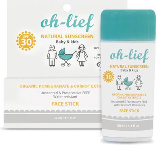 Oh-lief Natuurlijke Zonnebrand Gezichtsstick SPF 30 - Baby's & Kinderen - 30 ml