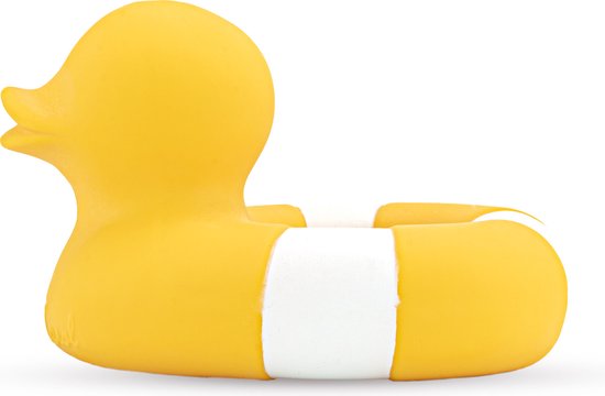 Oli and carol - badspeeltje - bijtspeeltje - natuurlijk - eend- geel - Flo the Floatie van Oli and Carol