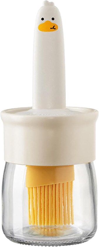 Olieborstel, keuken, fles, olie, keuken, 2-in-1, met siliconen borstel, fles oliekwast voor，180ml
