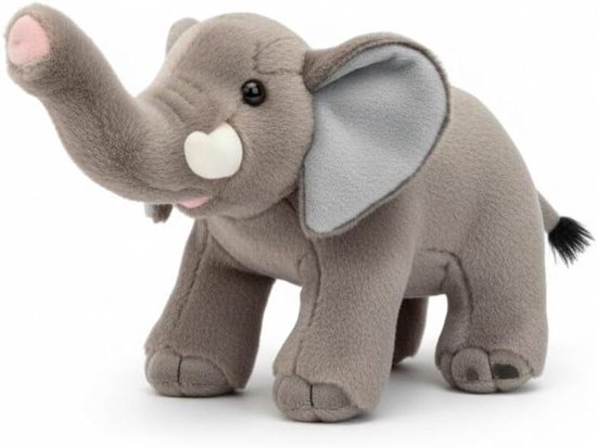 Olifant Knuffel - Pluche Olifant Dier - Fantasie Spel - Levensechte Details - 32 cm - Grijs