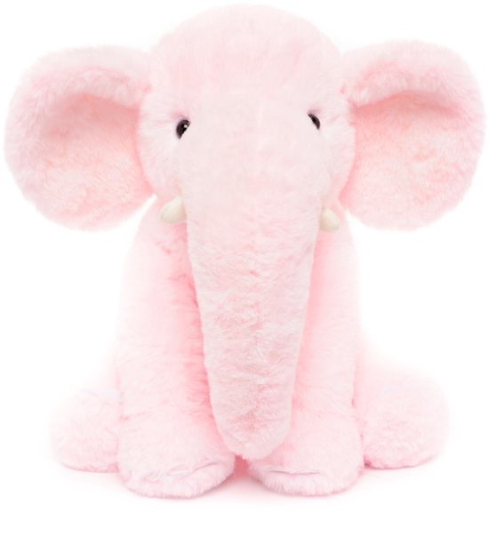Olifant Knuffel - Pluche Speelgoed - Knuffelen en Spelen - Zachte Harige Stof - 33 cm - Roze