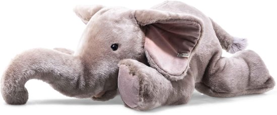 Olifant Knuffeldier - Pluche Dier - Spelen Knuffelen - Zacht Pluche Materiaal - 85cm Hoog - Lichtgrijs van Olifant