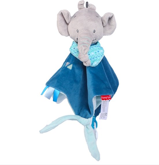 Olifant - Knuffeldoekje - Baby - Peuter - Kleuter - Kraamcadeau - Babyshower - Babykamer Decor - Accessoires - Speelgoed- Kinderen - Kinderkamer- Kinderwagen Speeltje - Autostoelspeeltje - Jongen & Meisje - Baby knuffels van Olifant