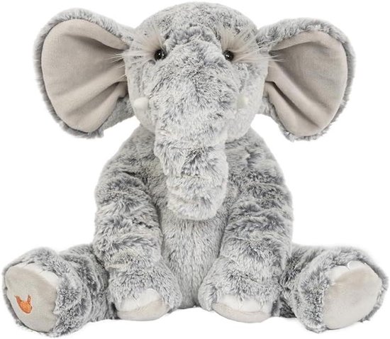 Olifant Pluche - Knuffel Olifant Junior - Cadeau Idee - Geïnspireerd door Baby Kunst - 180mm x 170mm x 140mm