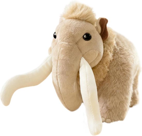 Olifant Pluche Knuffel - Zacht Dier - Gezellig Gezelschap - Realistisch Ontwerp - 27 cm - Geel