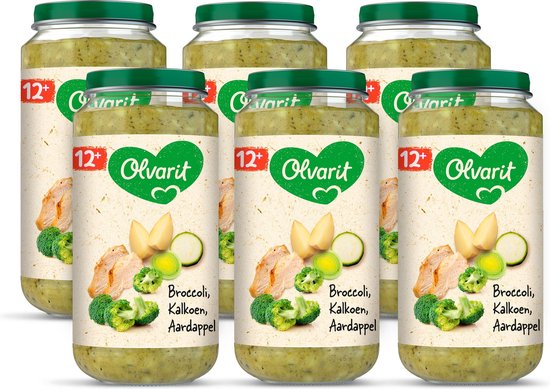 Olvarit Babymaaltijd 12+ Maanden - Broccoli Kalkoen Aardappel - 6 x 250g van Olvarit