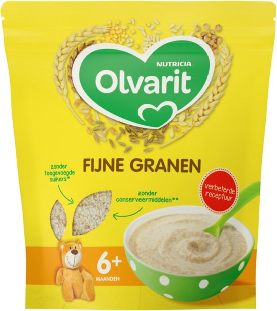 Olvarit - Granenpap Fijne Granen - 8+M - 200gr