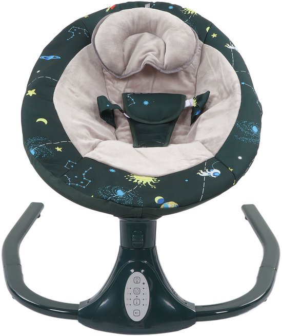 Omabeta Baby Comfort Series Slimme Elektrische Schommelstoel - Opvouwbaar & Wasbaar - Bluetooth Muziek + Afstandsbediening met Ingebouwde Batterij (0-12 Maanden) van Merkloos
