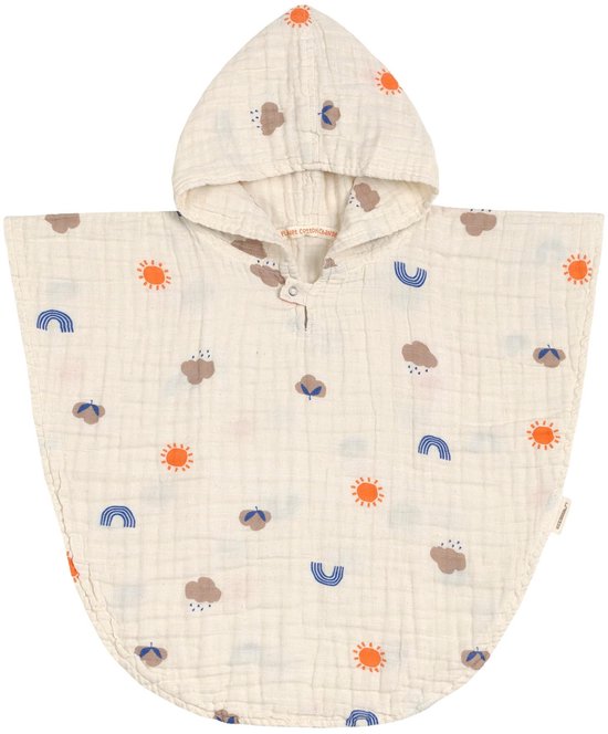 OmGoods - Dailygoody - Badponcho - Kinderen - Zacht en huidvriendelijk - Muslin - Duurzaam katoen - Badkleding - Bloemige natuur