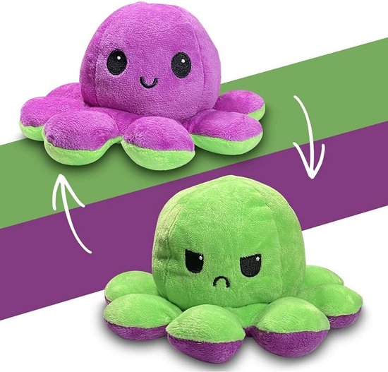 Omkeerbaar Octopus Pluche Knuffel Dier Cadeau voor Kinderen van Merkloos