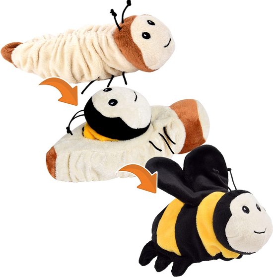 Omkeerbaar pluche knuffeldier, 2-in-1 handpop - Superzacht en educatief speelgoed van Merkloos