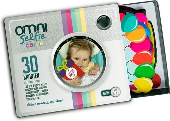Omni Selfie Cards | 30 selfie cards | giftbox | baby cadeau | mijlpaal kaarten | herinneringskaarten | kraamcadeau | Unisex van Omni