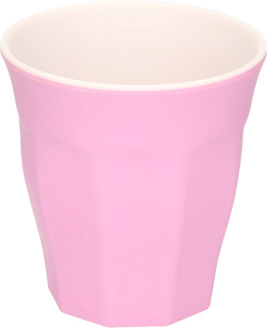 Onbreekbare kunststof/melamine roze drinkbeker 9 x 8.7 cm van Mepal
