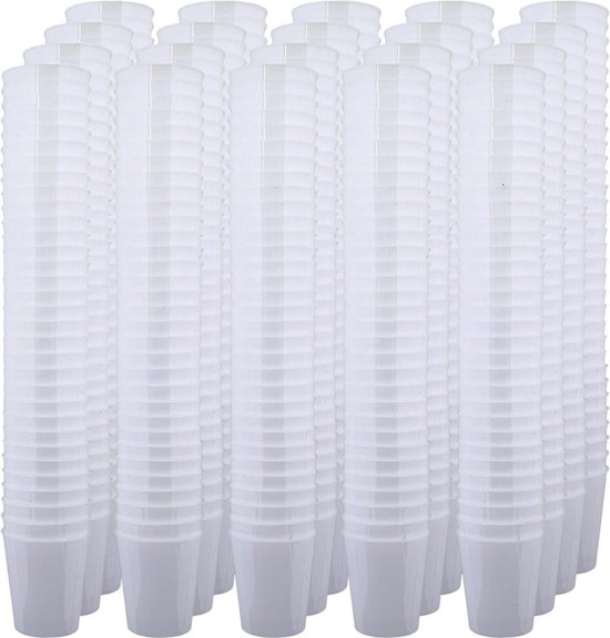 Onbreekbare plastic borrelglaasjes - robuuste borrelglazen voor Jello Shots en Desserts - Feest en Bruiloft - Vaatwasmachinebestendig - Herbruikbaar - 29 ml - wit - 640 stuks van Formline Supply