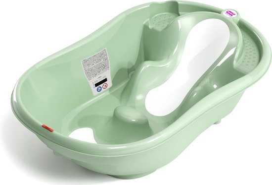 Onda Evolution - Ergonomisch ontworpen babybadje met antislipzitje voor baby's van 0-12 maanden - groen van OKBaby