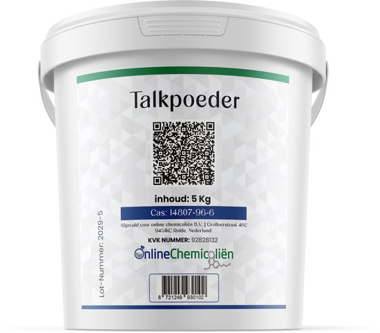 Online chemicaliën Talkpoeder 5 Kilogram - Talkpoeder Volwassenen - Huidverzorging voor hem en haar - talkpoeder ongeparfumeerd - Talk poeder kopen onbewerkt van Online chemist