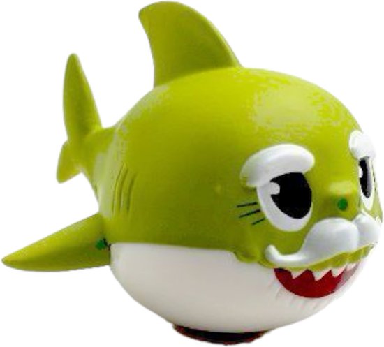 Opa shark - de groene opa van Baby Shark - Speelfiguurtje / Badspeeltje - 8 cm - kunststof - Comansi van Comansi