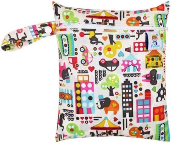 opbergzakje Circus opbergtasje voor natte dingen voor luiertas of onderweg luierzakje luieretui wetbag van Jollein