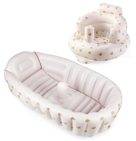 Opblaasbaar Babybad en Zitje voor Baby's