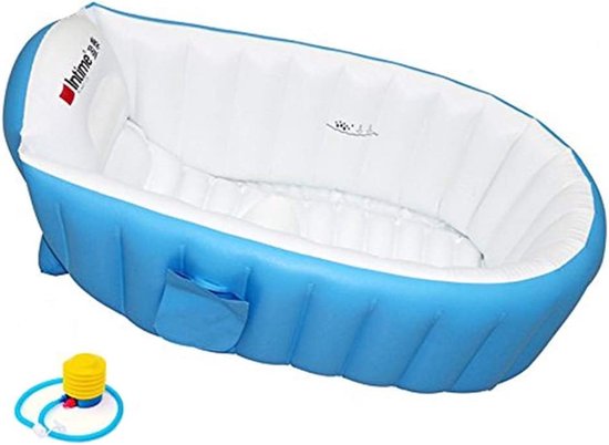 Opblaasbaar babybadje voor kinderen, zwembad voor jongens, zomer, zwembad, antislip, opvouwbaar, voor onderweg, babybad, badstoel, stoel voor 0-3 jaar van Luchild
