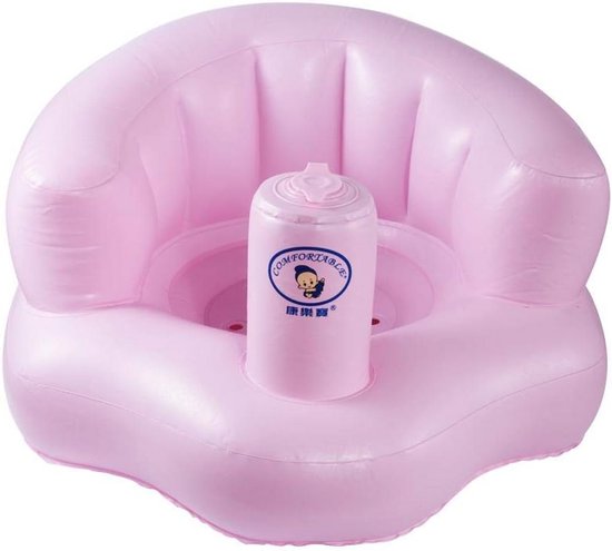 Opblaasbaar Babystoeltje Leer voor Zitten, Baden en Ondersteuning (8-36 maanden)