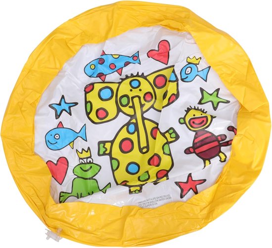 Opblaasbaar Babyzwembad - Peuterbad Kinderzwembad - Waterspeelplaats Zomer - Duurzaam PVC Materiaal - 60x60x16cm - Geel