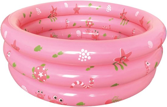 Opblaasbaar Kinderbad - Babyzwembad Peuterbad - Zomers Waterplezier - Veilige Bubbelbodem - 90 x 30 cm