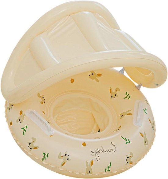 Opblaasbaar Kinderbad - Waterpret Matras - Waterspelletjes Buiten - Met Afneembare Luifel - 55 x 52 cm - Konijn