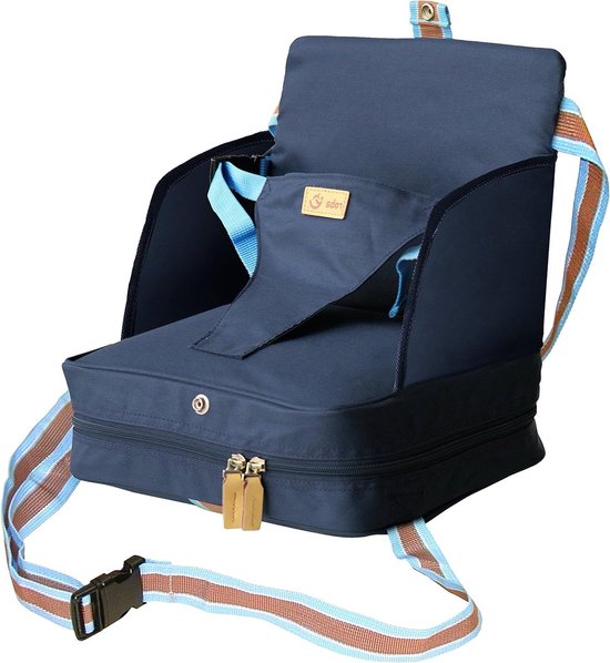 Opblaasbaar kinderzitje met verhoogde zijdelen - Flexibele zitverhoging voor thuis en onderweg - Blauw van AeroMoov