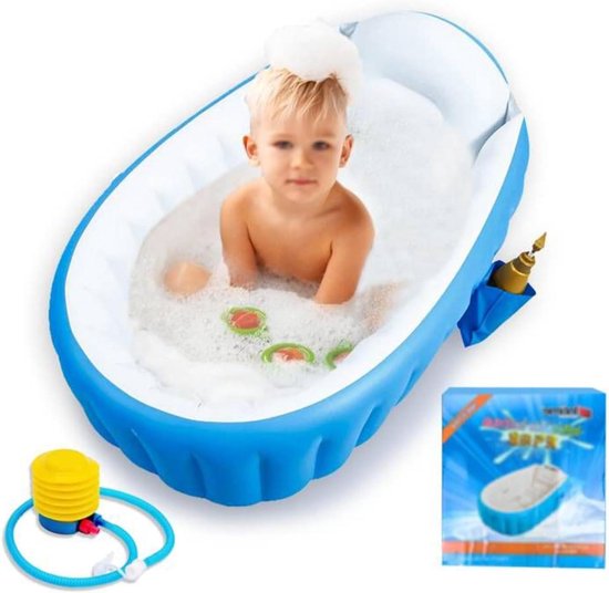 Opblaasbaar zwembad voor kinderen - zomerbad voor jongens - antislip en opvouwbaar - ideaal voor onderweg - badje voor baby's - badstoel - 0-3 jaar.