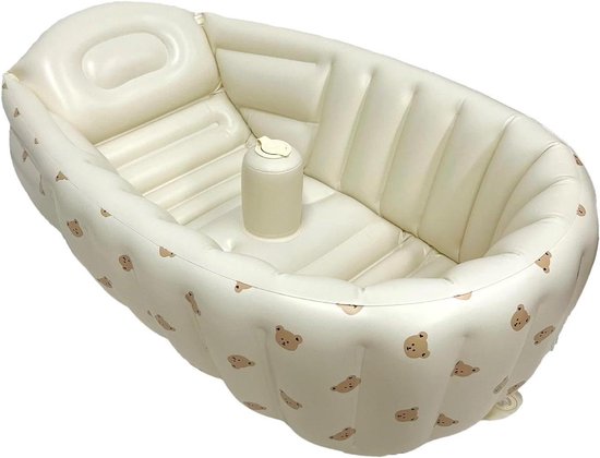 Opblaasbaar Zwembadbad - Draagbaar Kinderbad - Veilig Buiten Spelen - Snel Opblaasbaar - 90x55x30cm - Blauw