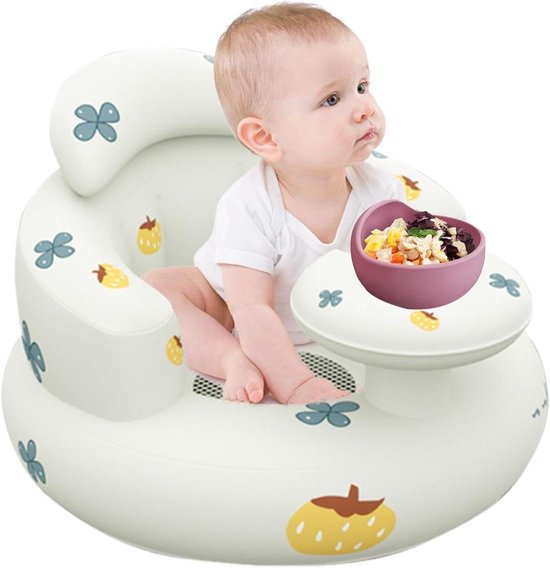 Opblaasbare baby stoel - Peuter zitje - Comfortabel zitten - Ingebouwde luchtpomp - 49 x 35 cm - A